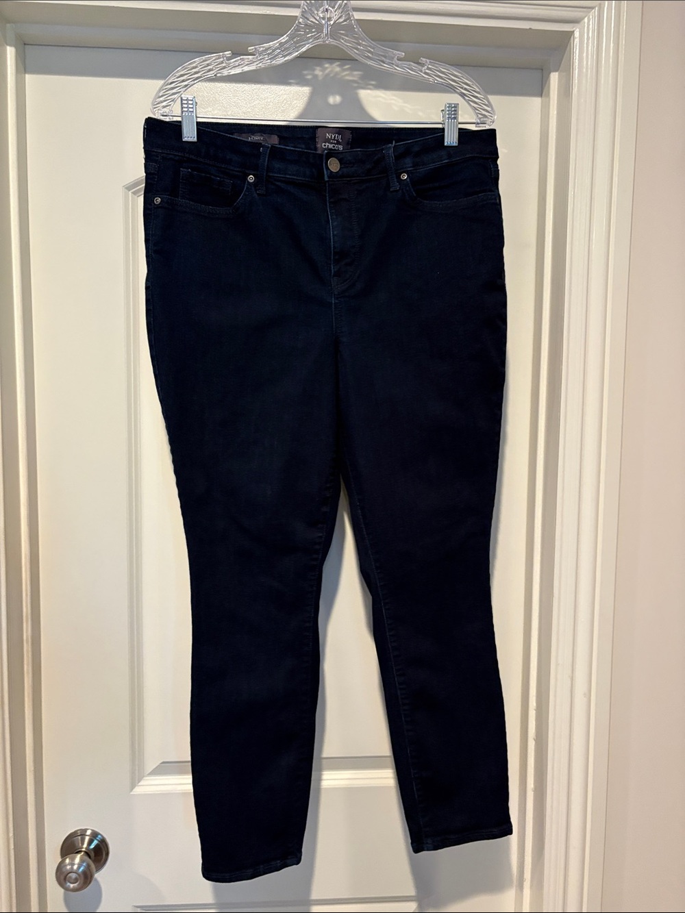 NYDJ for Chico’s Dark Black High-Rise Skinny Jeans